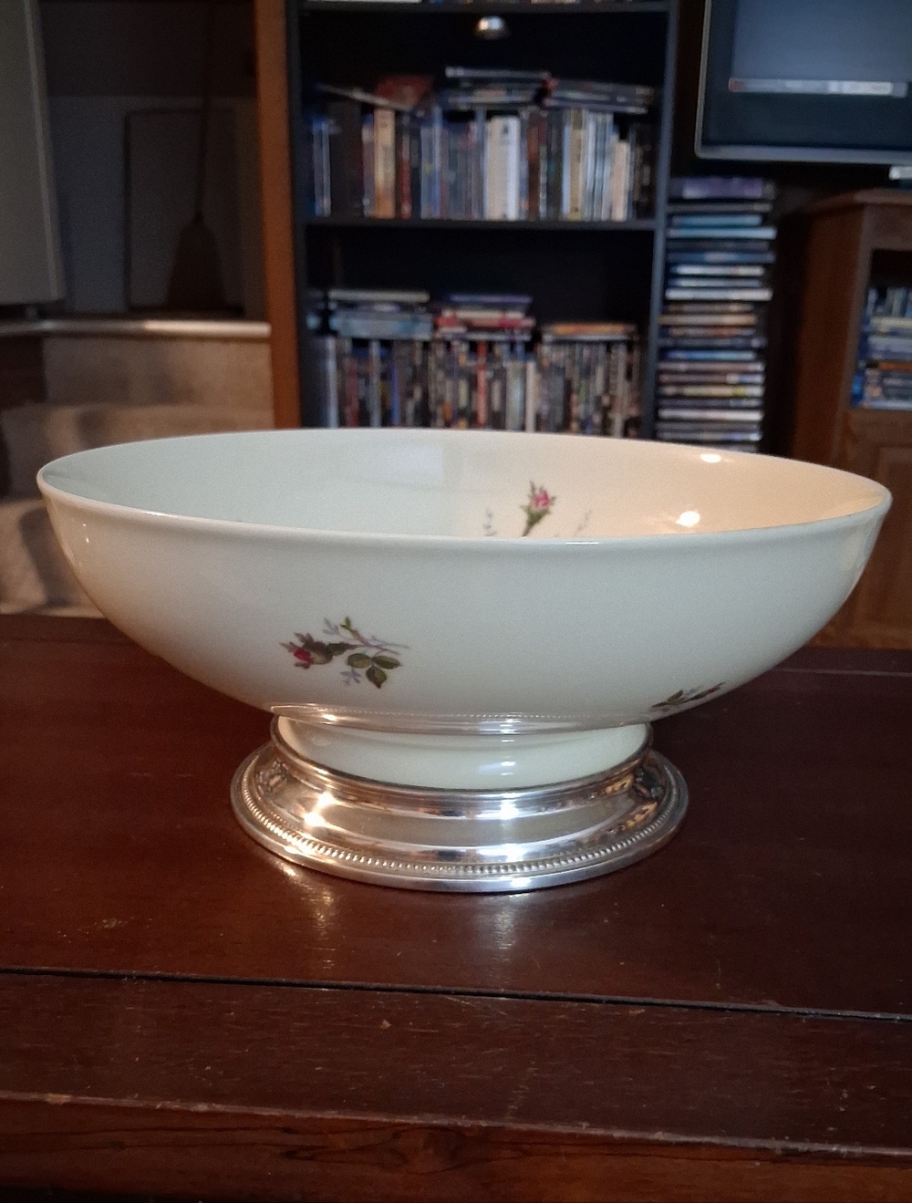 Vintage ROSENTHAL CHINA BOWL with Sterling Silver Base